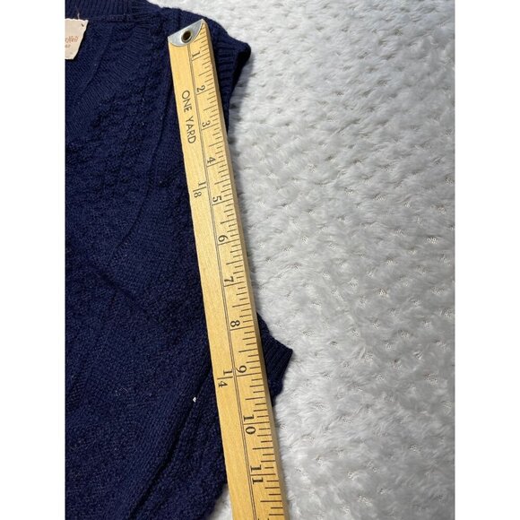 Vintage Brian MacNeil Navy Blue Acrylic Sweater Vest - Large - Picture 6 of 12